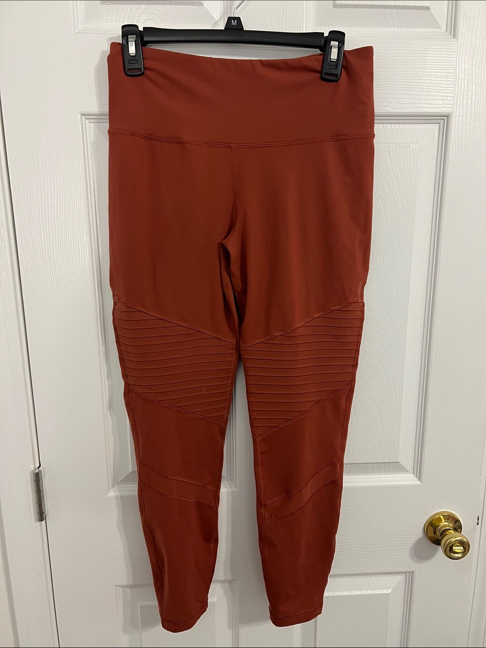 Old Navy Rust Red High-Waist Moto Leggings